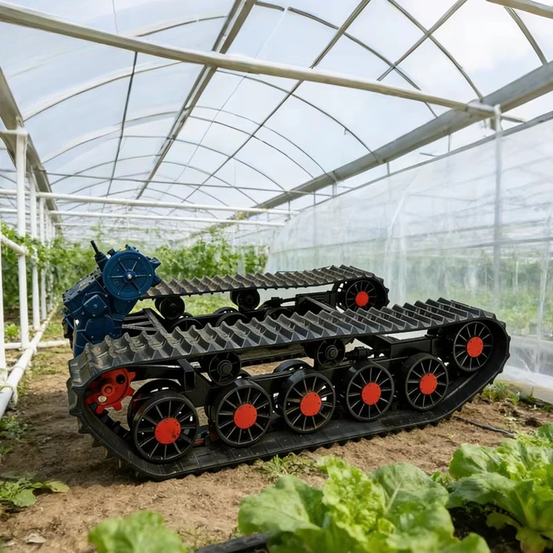 Capacity Suitable  Farms Greenhouses Livestock Facilities High-quality Hydraulic Motor Crawler Chassis Excellent Load-bearing