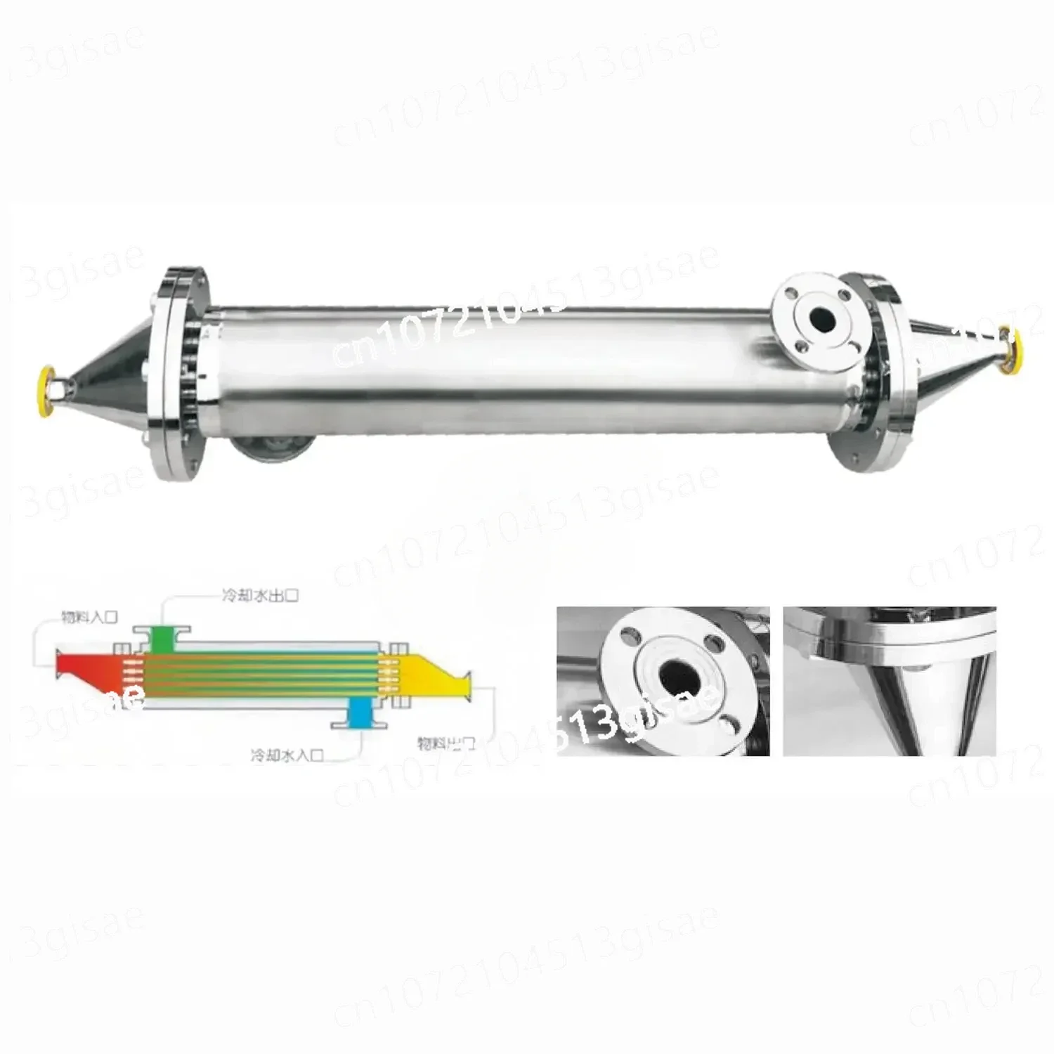 SS316L Stainless Steel Sanitary Double Tube Plate Heat Exchanger