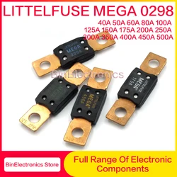 1PCS Littelfuse MEGA Auto Fuse Holder ANM Bolt-on Blade Fuse Holder Flat Type Fuse 40A-500A 298 Series 450A Fuse Car Boat 32V