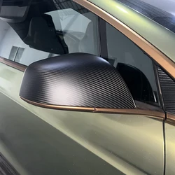 High Quality Carbon Fiber Mirror Cover for Tesla Model X Model S 2014-2026 Matte Side Door Mirror Cover Car Mirror Cover
