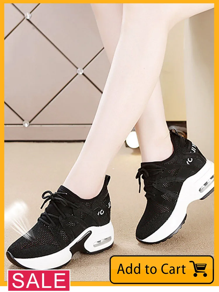 Fujin Wedge Boots Summer Sandals Shoes Boots Platform Wedge Heel Air Mesh Sock for Women Female Summer Sneakers Zapatos De Mujer