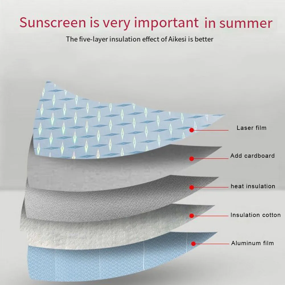 

High Quality Sun Shade Front Glass Jumbo Protection Reflective Cover Foldable Folding Shield Silver Windshield