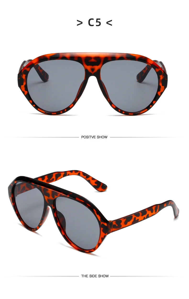 Übergroße Goggle-Sonnenbrille 2024 Damen Marken-Trend Sonnenbrille mit gelben Gläsern Herren Großrahmige Trend-Sonnenbrille UV400 802086 – Detail 19