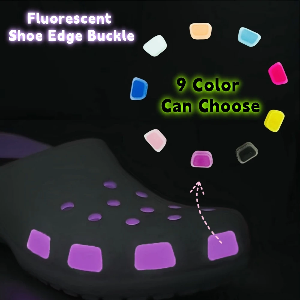 

7Pcs Fluorescent Shoes Charm Accessory Color Christmas and Halloween Shoe Decoration Detachable