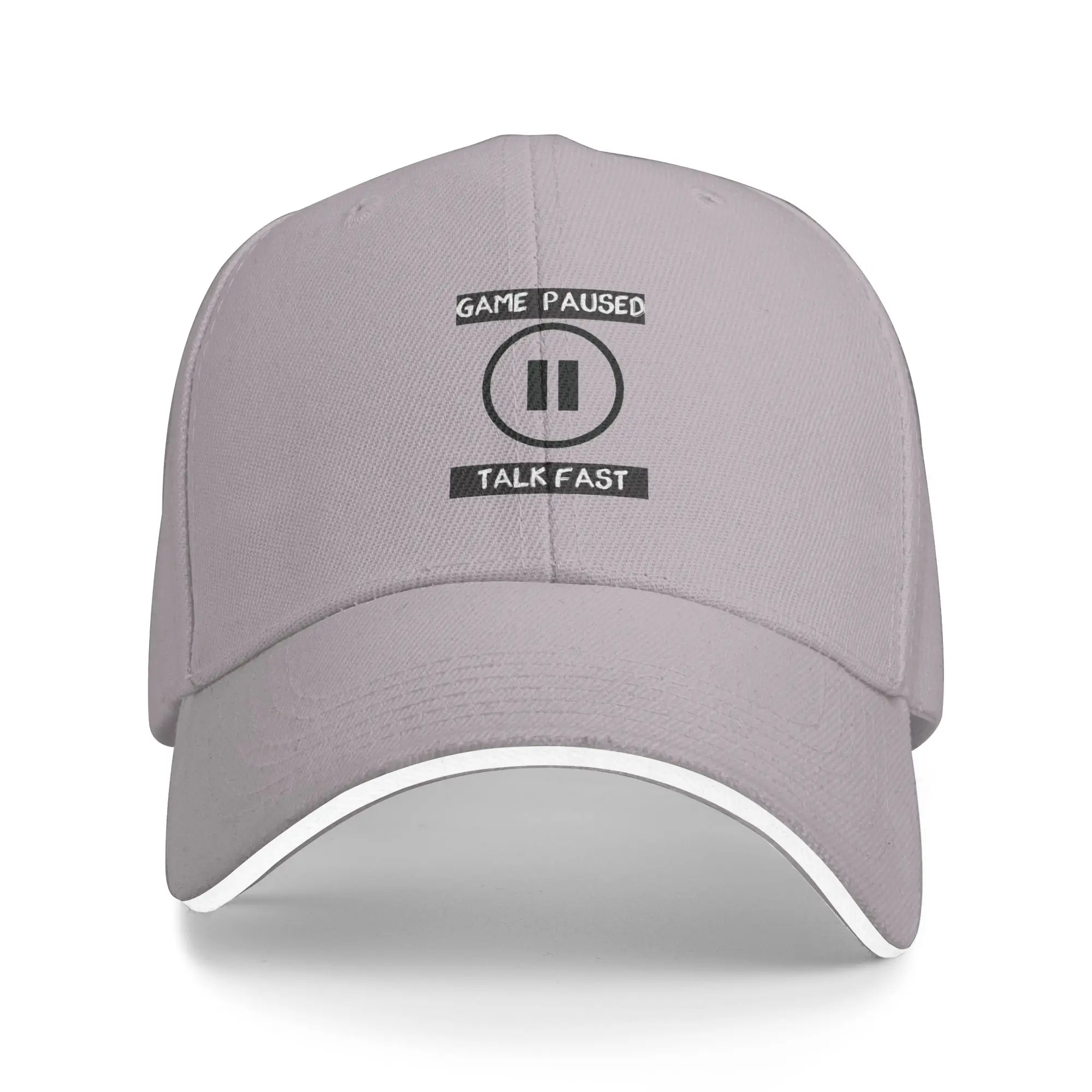 Hot Sale Game Paused talk fast - gamer- gaming Baseball Cap  Snapback Sun Visor Ladies  Seaside Camping Sun Visor Ladies