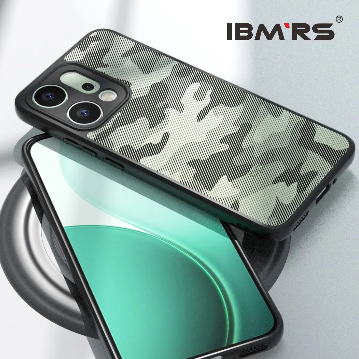 

for Oppo Reno 14 5G Case, IBMRS Armor Series Camo Shockproof Cover, Soft TPU Anti-Scratch Phone Case with Precise Cutouts