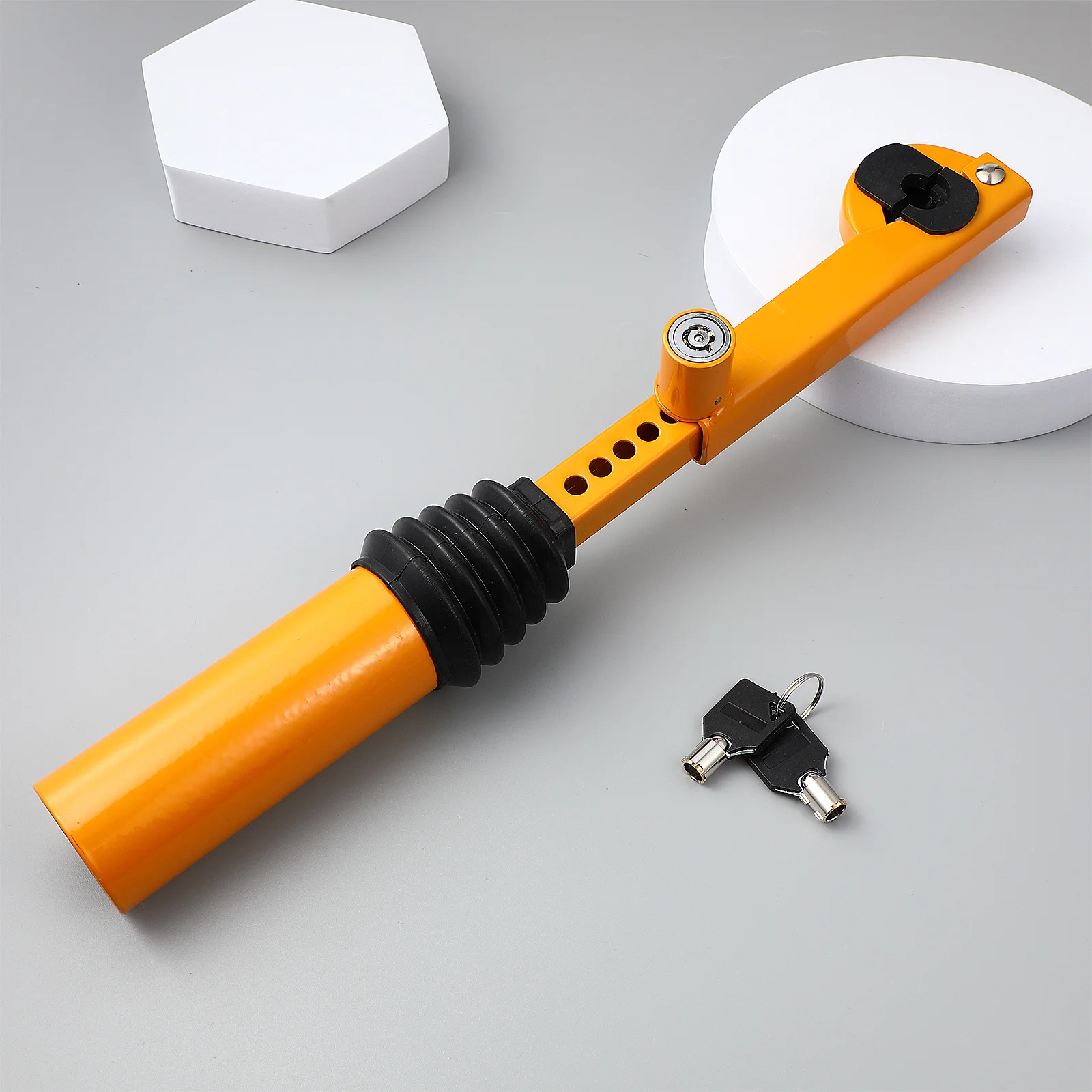 

1Pcs Lock Steel Durable Car Anti-Theft Hand Brake to Gear Stick Lock Reliable Vehicle Locking Device