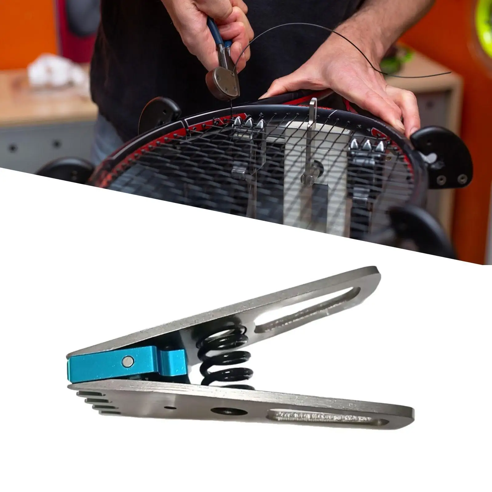 badminton-racket-stringing-clamp-portable-metal-flying-clip-professional-restring-accessory-for-shop-or-home