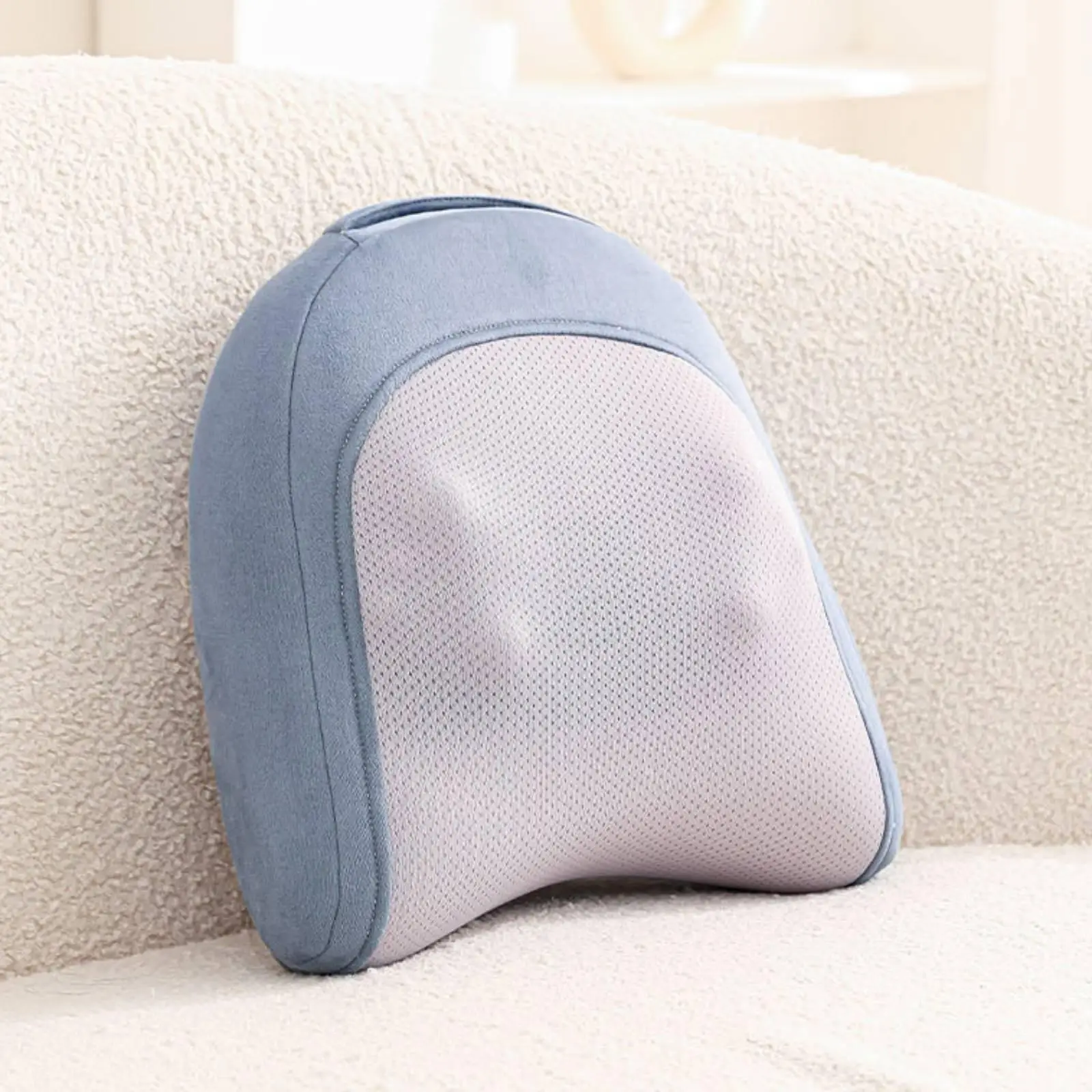 Compact Rechargeable Shiatsu Massage Pillow for Neck and Lower Back with Simple Controls for Home Office Travel