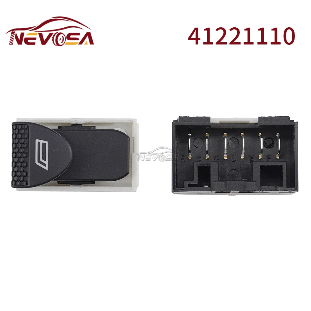 Botón de interruptor de ventana eléctrica para coche, reemplazo de 6 pines para IVECO STRALIS, 41221005, 41221110