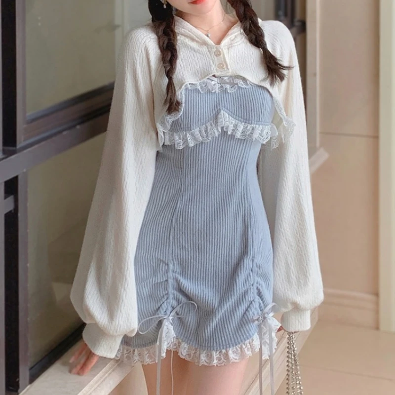 Dresses Women Lace Sweet Creativity Sexy Princess Simple All-match Japanese Style Stylish Delicate Casual Fashion Graceful New