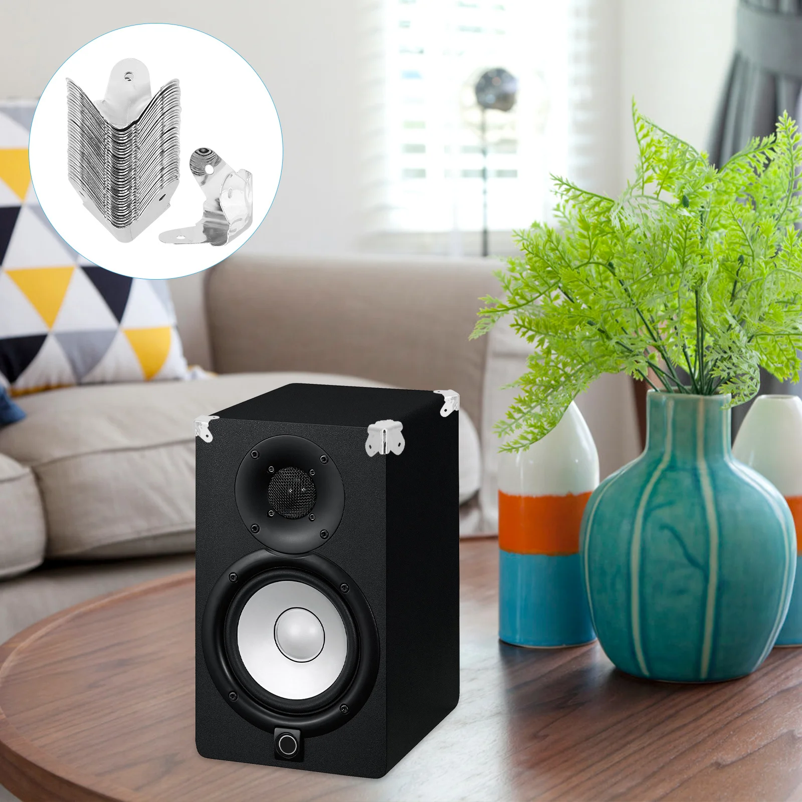 

36Pcs Speaker Durable Iron Corner Protectors Cabinet Guard Anti-Collision Protective Decorative Edges Speaker Corners Protectors