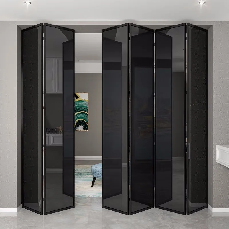 

Внешние или внутренние двери и окна навесной вход, двустворчатая раздвижная алюминиевая стеклянная дверь-аккордеон