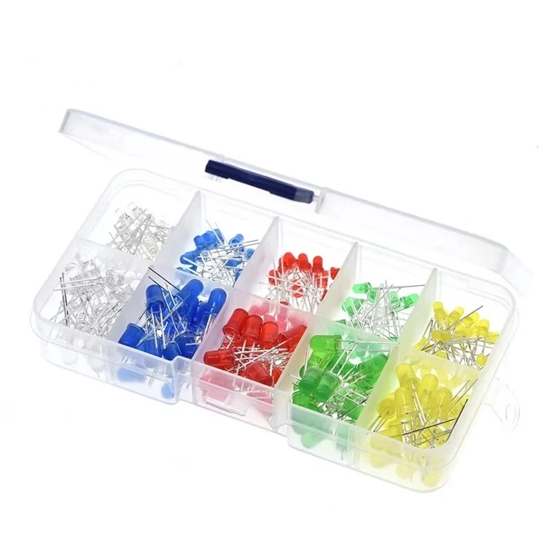 F3 F5 3mm 5mm LED light emitting diode box with 20 pieces per color and 5 colors for a total of 200