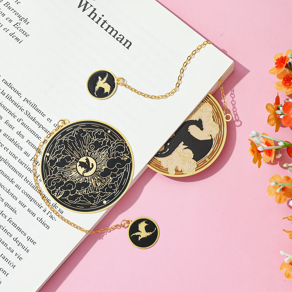 Marcapáginas de bronce con diseño de dragón mosca de la cuarta ala, accesorios para libros de vuelta a la escuela, papelería, suministros de lectura escolar, regalo para amantes de los libros del profesor