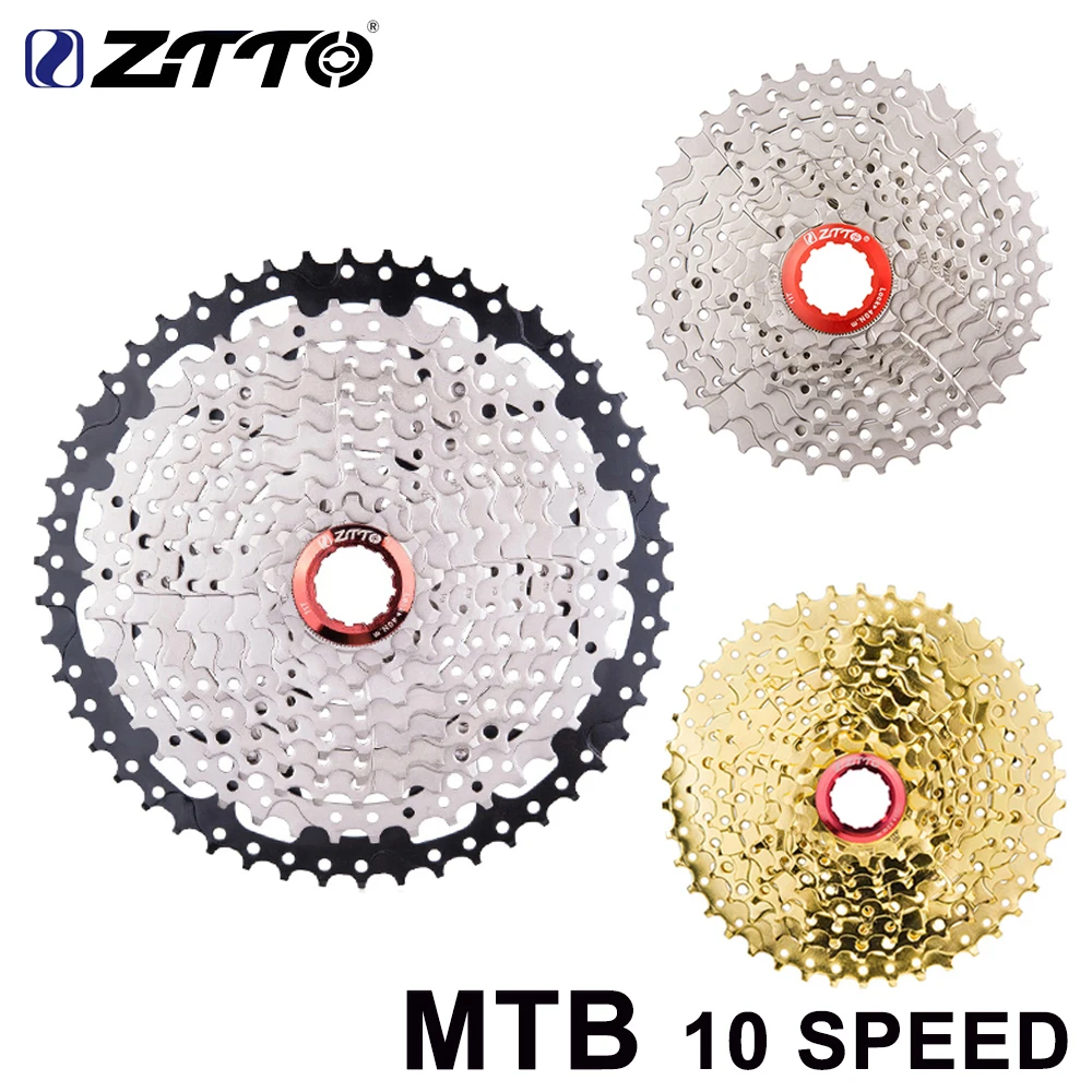 ZTTO MTB Bike 10 Speed 11-50T Cassette 10s 11-36T 11-42T 11-46T Sprocket Mountain Bicycle Freewheel 11-32T 10V K7 HG System