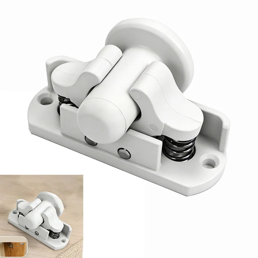 For RV Cabinet Drawer Door Catch Made of High Strength PA66 Nylon with Detachable Cap Door Stopper Ball 7.1x15x2cm White