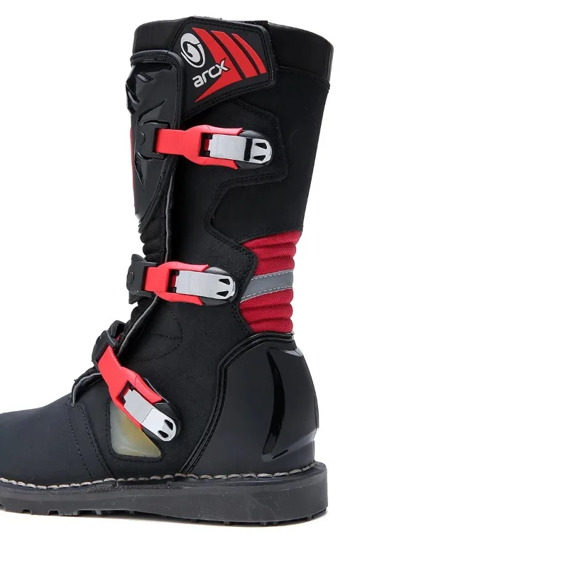 Botas de proteção para motocicleta, botas de motocross anti-queda até o joelho, antiderrapantes, para todos os terrenos, à prova d'água