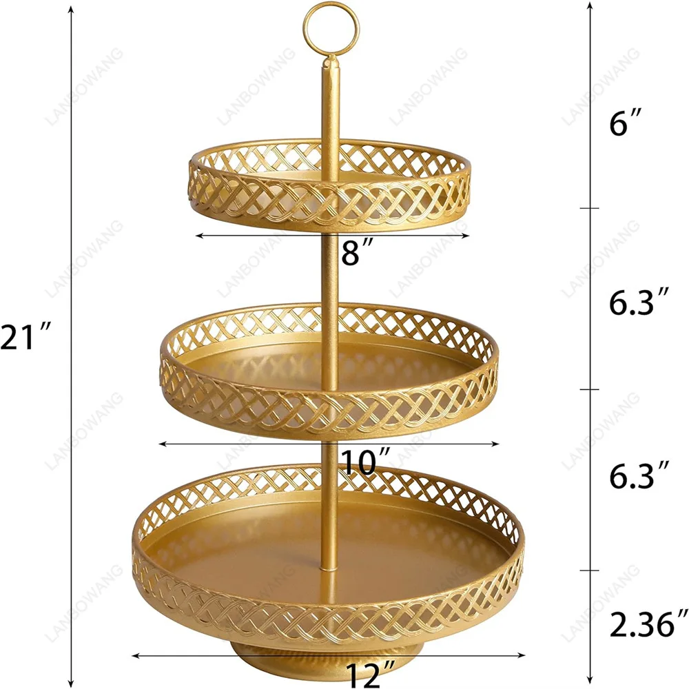 White European Dessert Display Stand Cake Tray For Birthday Party Tea Break Catering Decor