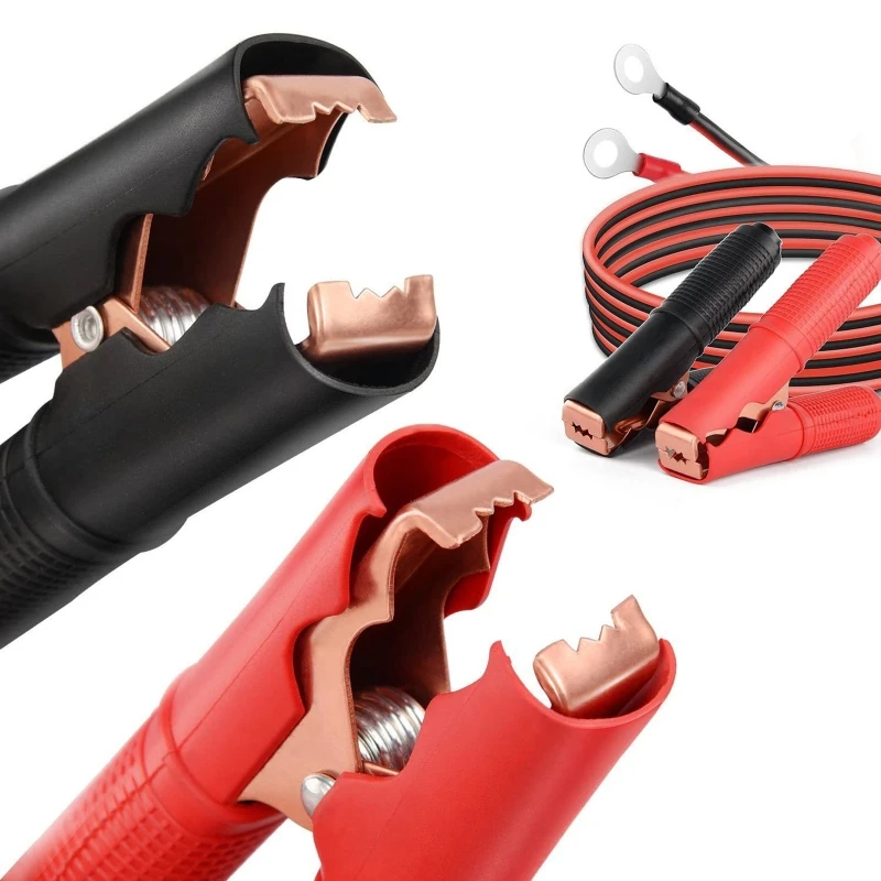 Conector de Clip de cocodrilo de batería de fusible 30A, Cable de carga de extensión, adaptador de liberación rápida, desconexión para coche y