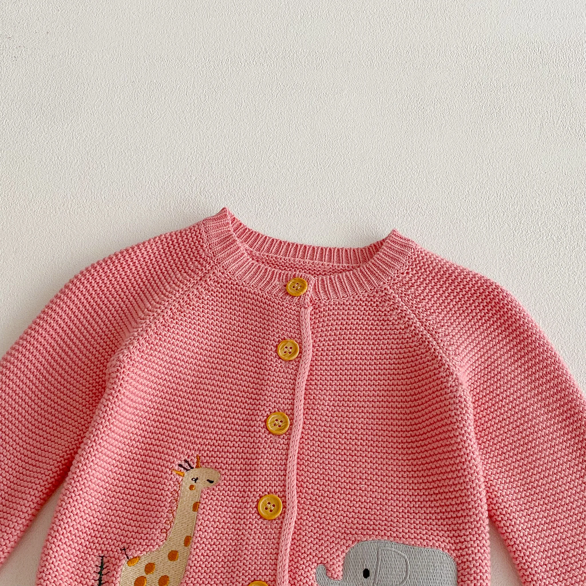 INS 2026 Herbstkollektion Niedliche Bestickte Rundhals-Strickweste für Babys und Kleinkinder – Detail 4
