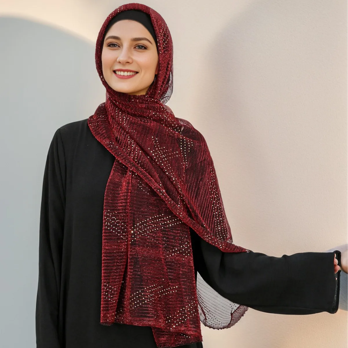 Solid Color Lightweight Scarf for Women Soft Sheer Summer Shawl Head Wrap Beach Cover for Travel and Daily Wear