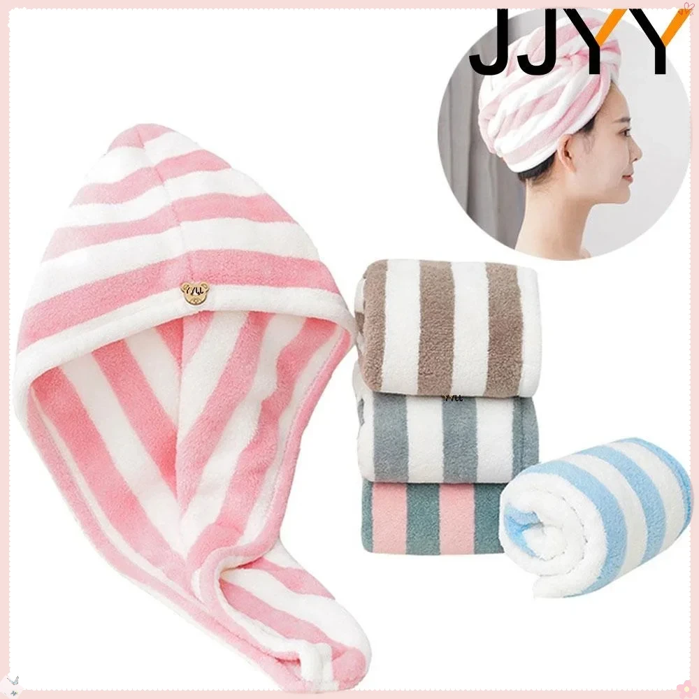 JJYY Women's Microfiber Towel Set Absorbent Quick Dry Shower Cap Bath Hair Drying Wrap Home Bathroom Accessories