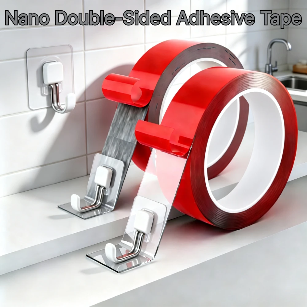 3 Rolls Double Sided Acrylic Tape, Heavy Duty Adhesive for Home Decor, Furniture Trim, Signs, Sunshades and DIY Projects