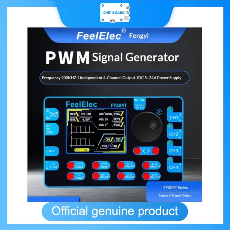 

Feelelec FY204 2/4 Channel PWM Signal Generator, Complementary Output, Adjustable Dead Time, H-Bridge IGBT Control