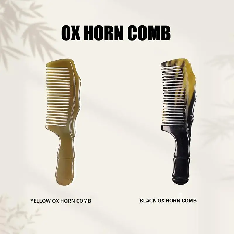 

Handmade Ox Horn Hair Comb Detangler Gentle on Sensitive Scalp Reduces Breakage Ideal for Salon Professionals