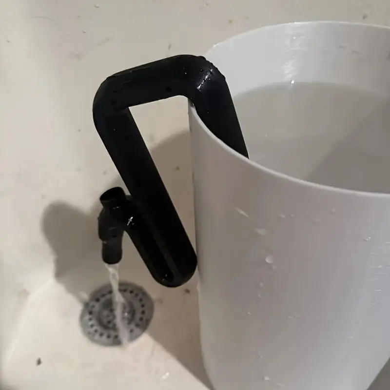 New Overflow Pipe 3D Printing Water Bucket Hose Bucket Edge Bracket Home Waste Overflow Tap Kitchen Sinks Spares Flexible