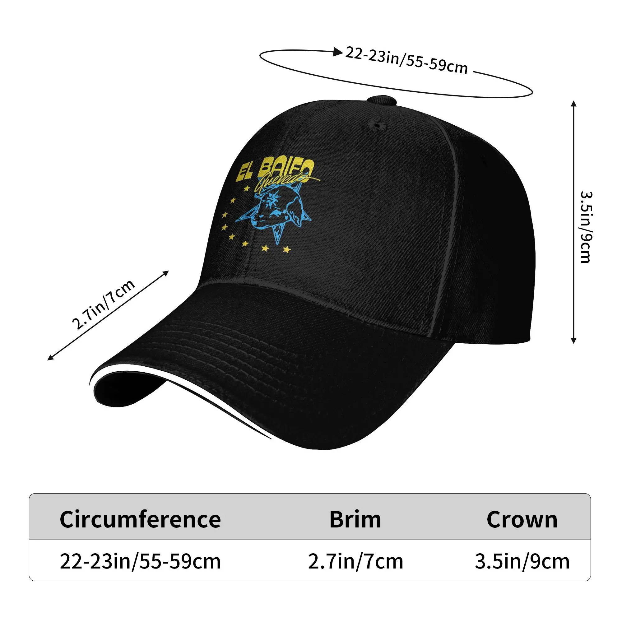 Quevedo El Baifo Baseball Cap  Fashion Couple Women Hip Hop Hats Sun Visor Design Outdoor Sports Snapback Cap Birthday Gift