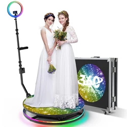 Automatic 360 Photo Booth Rotating Machine Photobooth 60-115cm for 1-7ppl Party Wedding Rental Event 360 Video Booth Platform