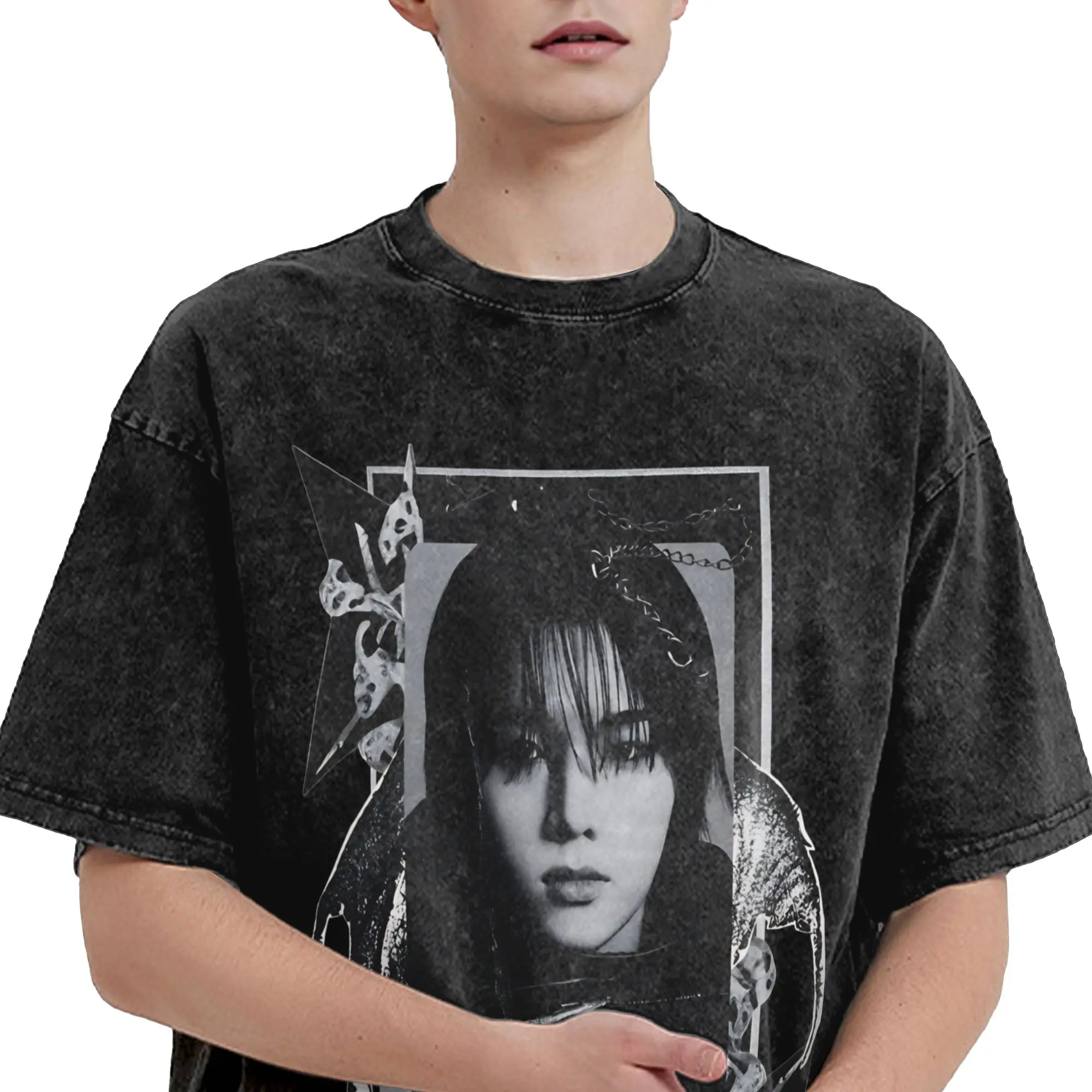 Xdinary Heroes Jungsu Apparel Washed T Shirts Men Women Streetwear Hip Hop T-Shirt Graphic  Tee Shirt Short Sleeve