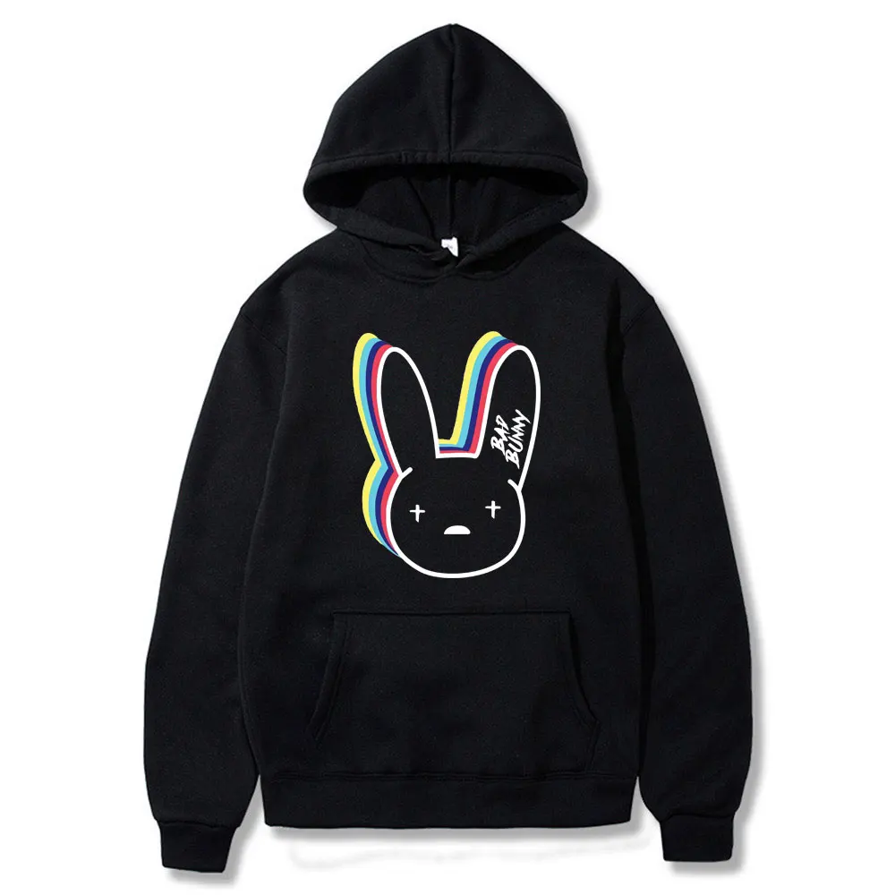 Hot Bad Bunny Funny Hoodies  Clothes Casual Pullover Harajuku Sweatshirt Men/women Hooded Hoody Hip Hop Hoodie Sweatshirts