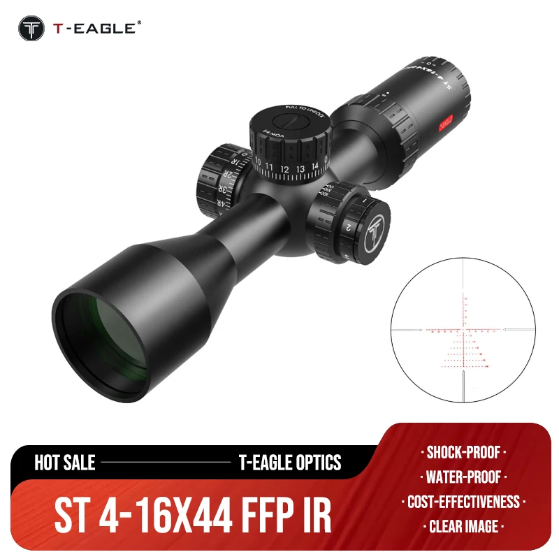 

T-EAGLE ST 4-16X44 SFFFP ST 4-16x44 FFP IR Tactical Caza Riflescope Spotting Scope for Hunting MOA/MIL Rifle Scope Airgun Optica