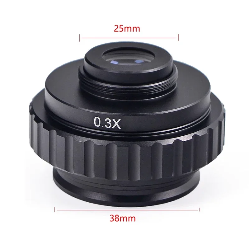 CTV 0.3X 0.35X 0.4X 0.5X 1X C-Mount Lens Adapter For Simul Focal Trinocular Stereo Microscope 38MM Interface Microscopio Camera