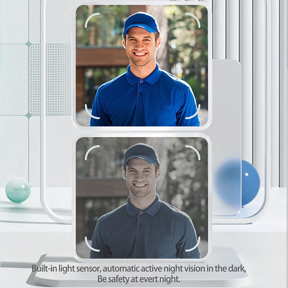 WiFi Smart Door Bell IR Night Vision Visual Doorbell Two-way Audio Home Door Bell for Home Security Alarm System