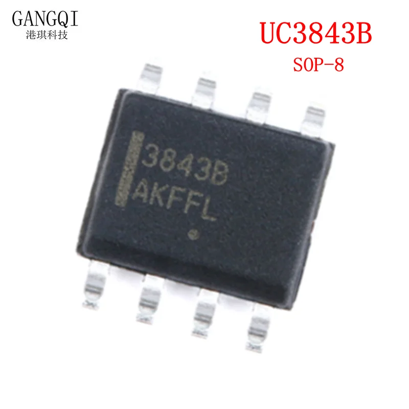 10Pcs New 3843B UC3843B UC3843BD UC3843BD1R2G SOP-8 patch In Stock