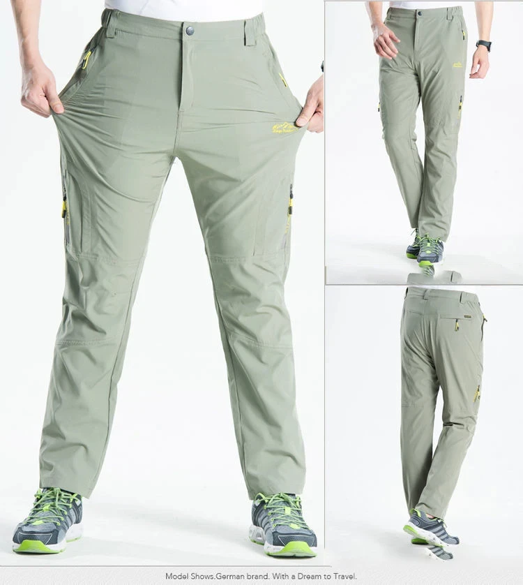 Longe Sommer Schnell Trocknende Wanderhose Männer Stretch Wasserdichte Taktische Hosen Reißverschlusstaschen Hosen Leichte Angelhose – Detail 12