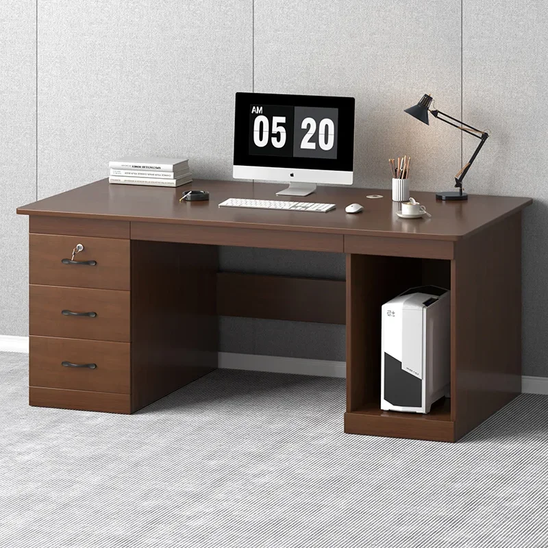 

Минималистичный современный компьютерный стол для студенческой спальни/кабинета с выдвижными ящиками и замком
