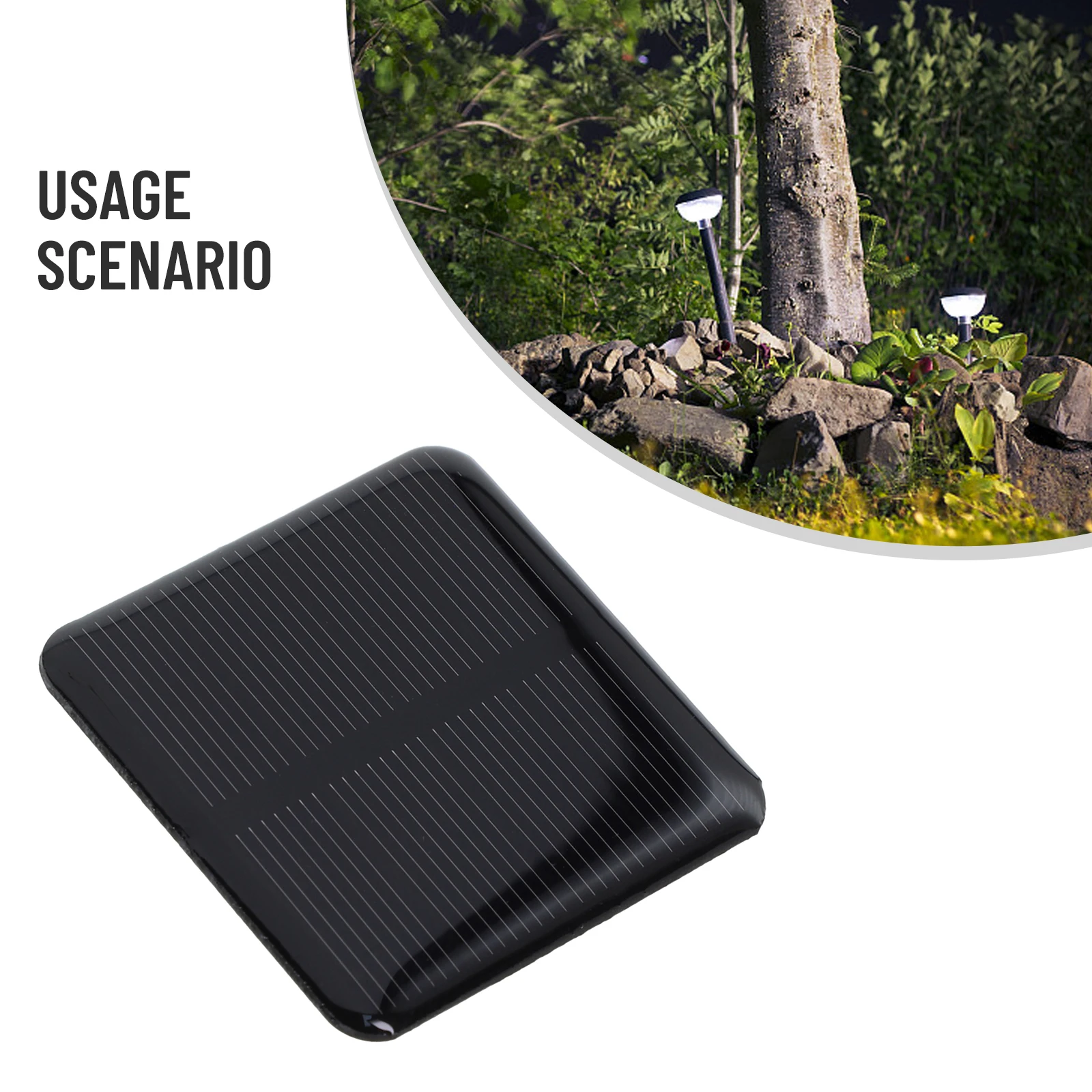 Panneau Photovoltaïque Noir pour Recharge Solaire, Excellente Durée de Vie, Haute Qualité, Pratique à Utiliser, 2V, 50x50x2.6mm