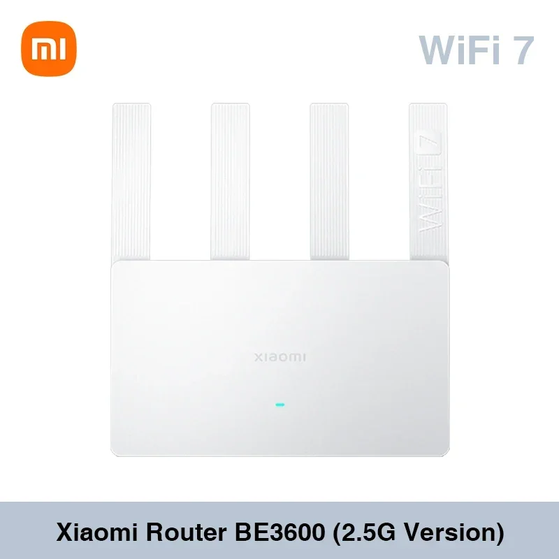 

Xiaomi Mi Router BE3600 2.5G Wifi 7 Wiress Router 2.4GHz 5GHz Dual Band Mesh Works with Xiaomi mijia mihome App Network Cable