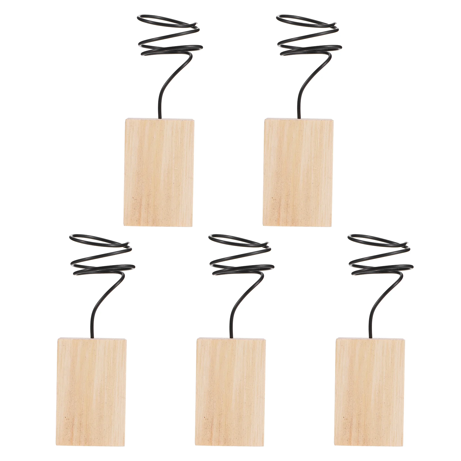 

5pcs Air Stand Holder Tillandsia Container with Wood Stand Base Tabletop Planter Display Racks for Hanging Tillandsia