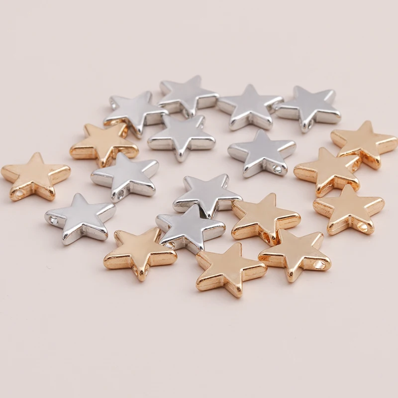 Leslie 20 Stück 13 x 13 mm modische Sterne-Charms, Abstandsperlen für DIY-Armbänder, Schmuckherstellung, Halskette, Ohrringe, Zubehör – Detail 5