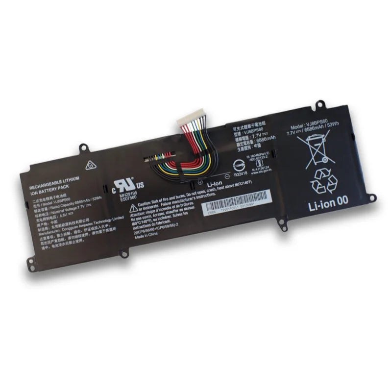 7.7V 53Wh 6886mAh 6Cell VJ8BPS60 Laptop Battery Notebook for Sony VAIO Z 14.0 Inch VAIO Z Series New Stock