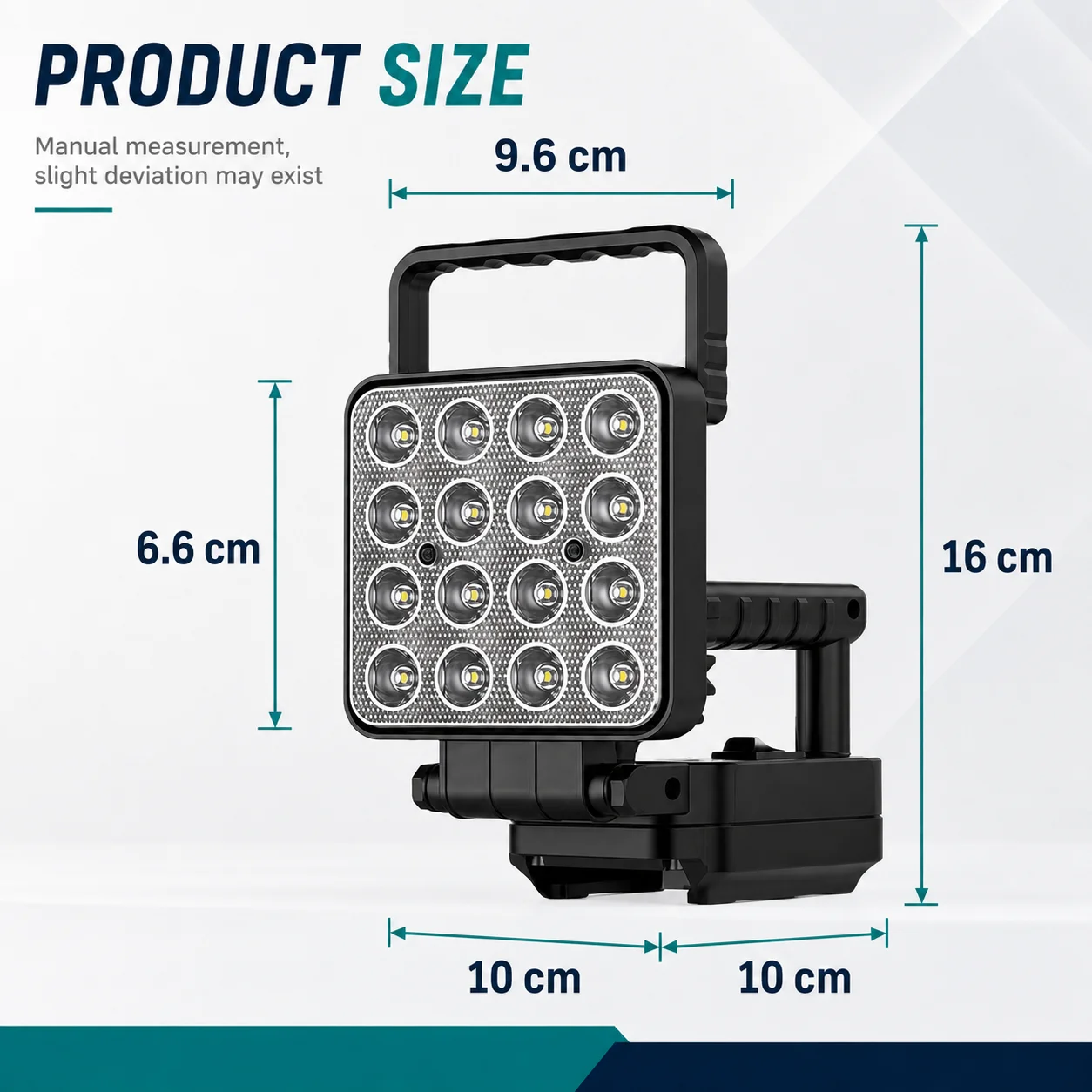 Cordless LED Work Light for Makita 18V Battery, 2 Modes, Dual USB Ports, Portable Jobsite Camping Lamp