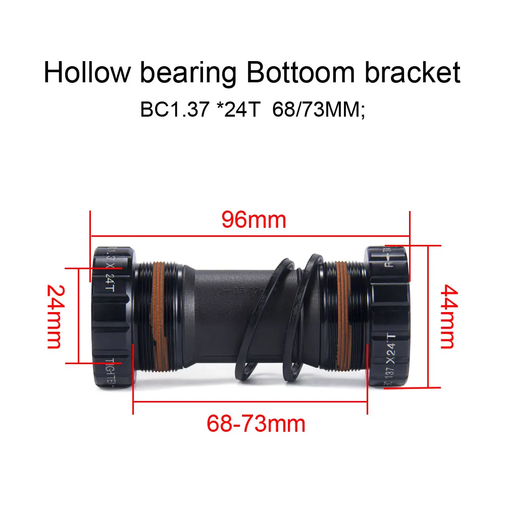 Bolany X900 Bike Crank Set 170mm Aluminum Alloy MTB Bicycle Crankset 96BCD Hollow Integrated Crankset Single Disc Crank 34T 36T