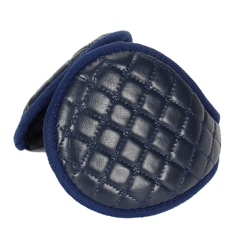 Adult Waterproof Leather Earmuff Outdoor Plush Ear Warmer Windproof for Girls HXBA