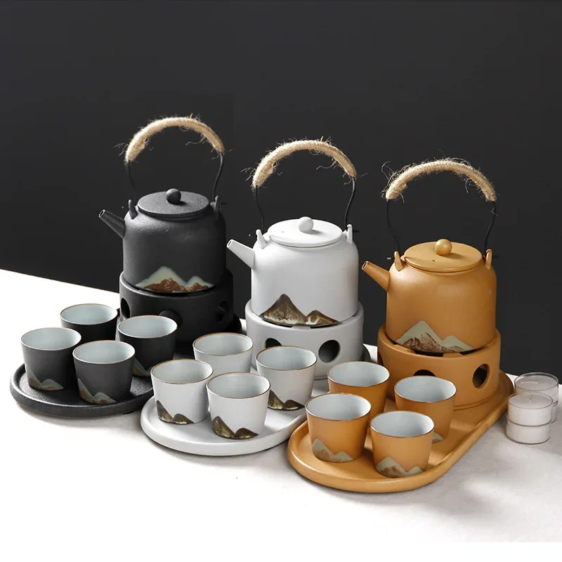 

1 Set Portable Teapot Teacup Set with Travel Kit Kung Fu Teaware Ceramic Outdoor Tea Pots Chinese Tea Pot and Zodiac Teacup